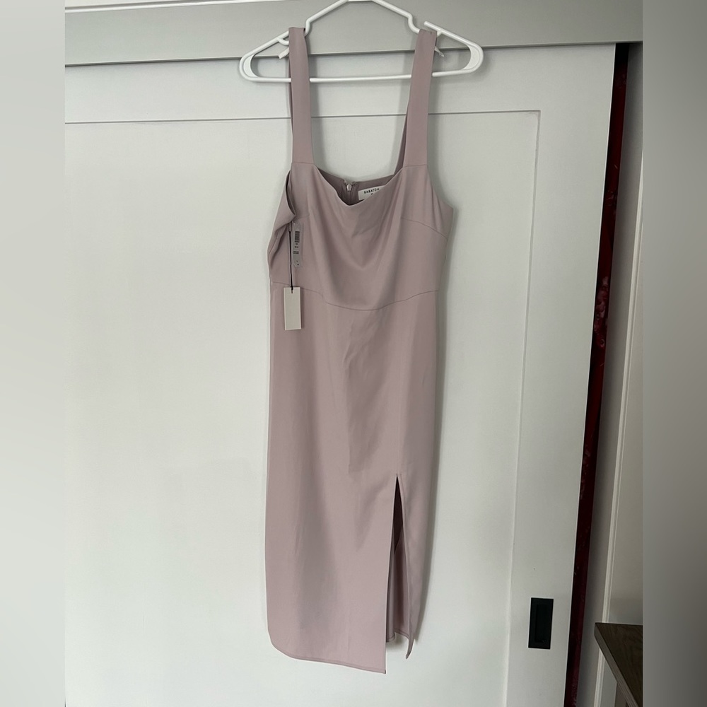 Aritzia Babaton slit midi dress, in Mauve, size 10, new with tags